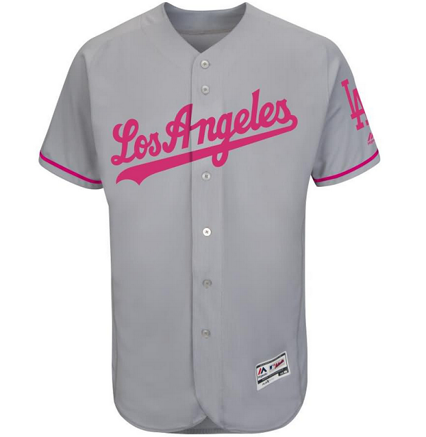 Women's Los Angeles Dodgers Blank Grey Stitched Baseball Jersey(Run Small)